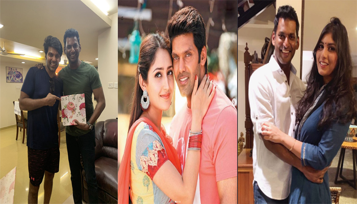 തമിഴകത്ത് ഇനി കല്യാണ മേളം; വിശാലിനെ വിവാഹം ക്ഷണിച്ച് ആര്യ; ക്ഷണക്കത്തുമായി നില്‍ക്കുന്ന ഇരുവരുടെയും ഫോട്ടോ വൈറല്‍