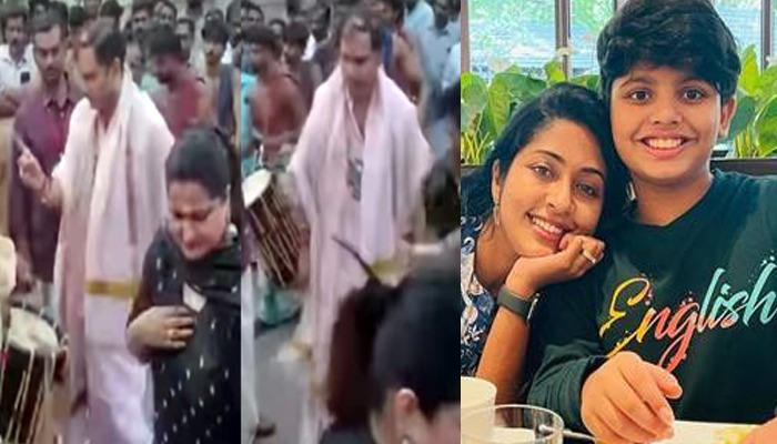 വർഷങ്ങൾക്ക് ശേഷം നവ്യയുടെ ഭർത്താവ് നാട്ടിൽ എത്തി; തൈപ്പൂയത്തിന് മറക്കാതെ ഓടിയെത്തി സന്തോഷ്; ബഹളത്തിനും ആളുകൾക്കും ഇടയിൽ നവ്യയുടെ ഭർത്താവിന്റെ വീഡിയോ 