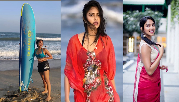  ബീച്ചില്‍ തിരമാലകള്‍ക്കിടയിലൂടെ സര്‍ഫിങ് പഠിക്കുന്ന അമലാ പോളിന്റെ ചിത്രങ്ങള്‍ വൈറലാകുന്നു