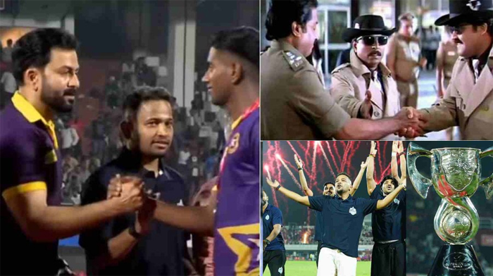 കൈ കിട്ടിയില്ലെങ്കിലും കപ്പ് കിട്ടി ഗയ്‌സ്; സൂപ്പര്‍ ലീഗ് കേരളയുടെ ഉദ്ഘാടന പതിപ്പിനിടെ ഉണ്ടായ അമളി വീഡിയോ സോഷ്യല്‍മീഡിയിയല്‍ വൈറലാകുമ്പോള്‍ തിരിച്ചടിച്ച് ബേസില്‍; കമന്റുമായി നസ്രിയയും ടോവിനോയും