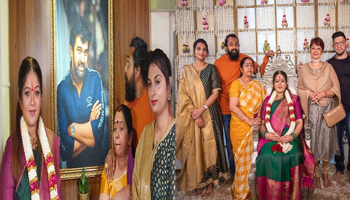  മേഘ്‌നയുടെ സീമന്തച്ചടങ്ങില്‍ വിങ്ങലടക്കാനാകാത ധ്രുവ സര്‍ജ്ജ;  സങ്കടം ഉളളിലൊതുക്കി കുടുംബം