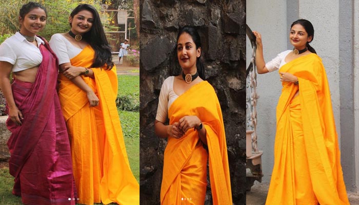 നായികാ പരിവേഷത്തിലേക്ക് ചുവടുമാറി എസ്തര്‍ അനില്‍! സാരിയില്‍ സുന്ദരിയായി താരത്തിന്റെ കിടിലന്‍ മേക്ക് ഓവര്‍