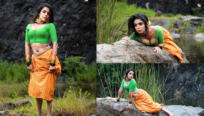  ബ്ലൗസും കൈലിയും അരഞ്ഞാണവുമായി ദീപ്തി കല്യാണി; ഏഴിമല പൂഞ്ചോല പാട്ടിന്റെ ഫോട്ടോഷൂട്ട് ചിത്രങ്ങള്‍ കണ്ട് ജൂനിയര്‍ സില്‍ക് സ്മിത തന്നെയെന്ന് ആരാധകര്‍