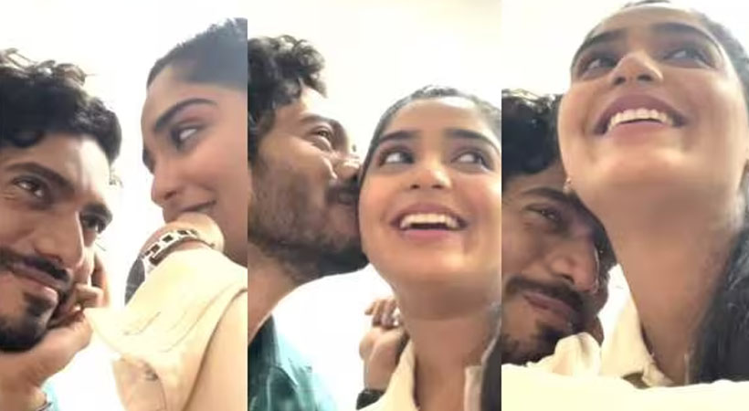  ക്ലാസ് മുറിയില്‍ റൊമാന്റിക് ആയി ചുംബനം നല്കി നടി ഗൗരി കിഷനും നടന്‍ ഷെര്‍ബ ഷെരീഫും; സോഷ്യല്‍മീഡിയയില്‍ വൈറലായി സിനിമാ പ്രോമോഷന്‍ വീഡിയോ