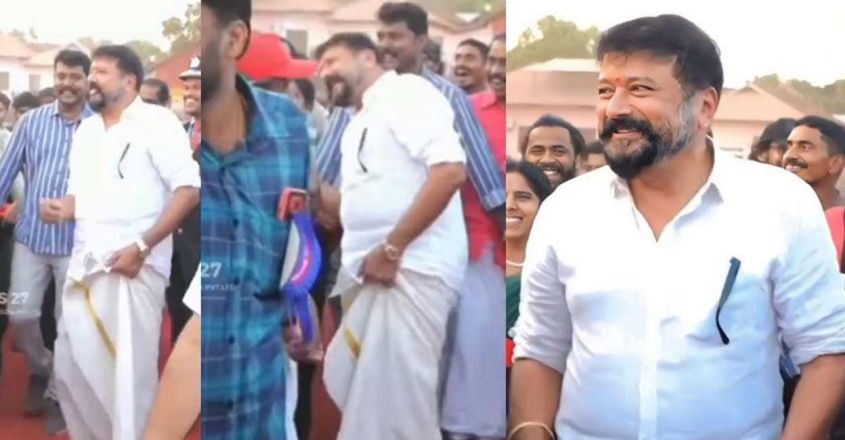ആരാധകര്‍ക്കിടയിലൂടെ സംസാരിച്ചും കൈകൊടുത്തും നീങ്ങുന്നതിനിടെ  'ജയറാമേ' എന്ന് നീട്ടി വിളിച്ച് കുട്ടി ആരാധകന്‍; വിളി കേട്ട് നടന്‍ പ്രതികരിച്ചത് സ്‌നേഹത്തോടെ ശാസിച്ച്‌; വീഡിയോ വൈറലാക്കി ഫാന്‍സുകാരും