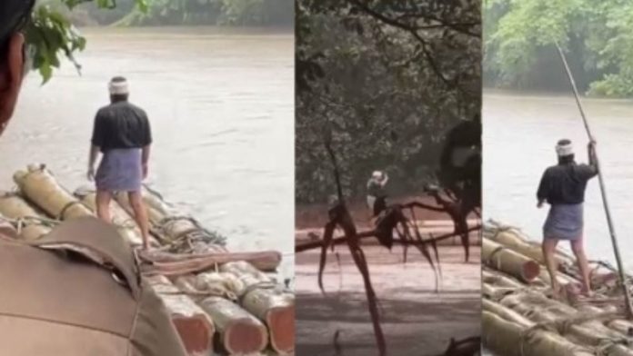 പെരുമഴയില്‍ കുത്തിയൊലിക്കുന്ന പുഴയില്‍ ചങ്ങാടം ഒറ്റയ്ക്ക് തുഴഞ്ഞ് മോഹന്‍ലാല്‍; പ്രിയദര്‍ശന്‍ ചിത്രം ഓളവും തീരവും ലൊക്കേഷനിലെ വീഡിയോ സോഷ്യല്‍മീഡിയയില്‍ വൈറല്‍