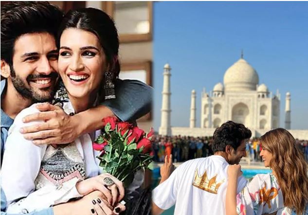 താജ് മഹലിന് മുന്നില്‍ പ്രണയഗാനത്തിന് ചുവടുവച്ച് കാര്‍ത്തിക് ആര്യനും കൃതി സനോണും; പുതിയ ചിത്രം 'ഷെഹ്സാദയുടെ പ്രമോഷന്‍ പരിപാടിയുടെ ഭാഗമായുള്ള വീഡിയോ വൈറലാകുമ്പോള്‍