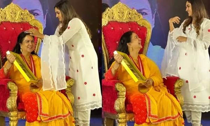 സിംഹാസനത്തിലിരിക്കുന്ന ഉര്‍വ്വശിയെ കീരിടം ധരിപ്പിച്ച് കുഞ്ഞാറ്റ; സോഷ്യല്‍മീഡിയയില്‍ ശ്രദ്ധ നേടി കുഞ്ഞാറ്റ പങ്ക് വച്ച ചിത്രങ്ങള്‍