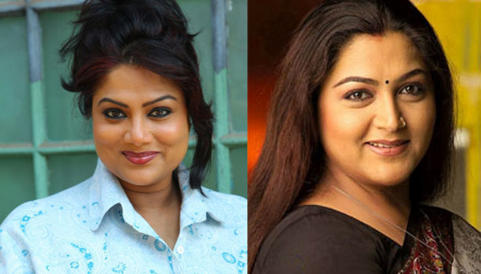 അടുത്തതായി സിപിഐഎമ്മിലേക്ക് ചേക്കേറും; നടി ഖുശ്ബുവിന് എതിരെ രഞ്ജിനി 
