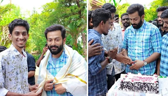 ബ്രദേഴ്‌സ് ഡെ സെറ്റില്‍ ലൂസിഫറിന്റെ വിജയം കേക്ക് മുറിച്ച് ആഘോഷിച്ച് പൃഥ്വി; വിജയാഘോഷം മോഹന്‍ലാല്‍ പൃഥ്വിരാജ് ഫാന്‍സിനൊപ്പം 