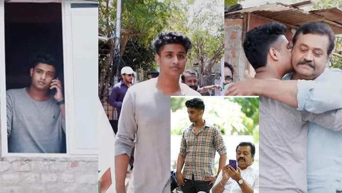  അച്ഛന്റെ കാല്‍തൊട്ട് വന്ദിച്ചും ചുംബനം നല്കിയും ക്യാമറയ്ക്ക് മുന്നിലെത്തി മാധവ് സുരേഷും; അധികമാരും അറിയപ്പെടാതെ സുരേഷ് ഗോപിയുടെ രണ്ടാമത്തെ മകനും സിനിമാ രംഗത്തേക്ക്; 'വരനെ ആവശ്യമുണ്ടിലെ മേക്കിങ് വീഡിയോയിലൂടെ ചര്‍ച്ചായായി താരപുത്രന്റെ സിനിമാ എന്‍ട്രി