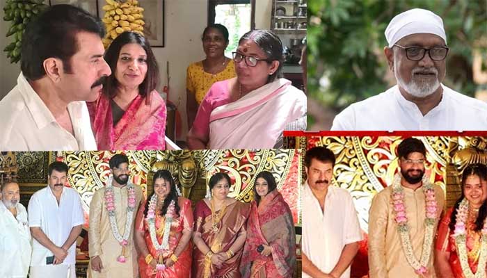 നിര്‍മ്മാതാവ് കൊട്ടാരക്കര രവിയുടെ മകള്‍ വിവാഹിതയായി; എണ്‍പതുകളിലെ തന്റെ ചിത്രങ്ങളിലെ നിര്‍മ്മാതാവിന്റെ സന്തോഷത്തില്‍ പങ്കാളിയാവാന്‍ ഭാര്യ സുല്‍ഫത്തിനൊപ്പം ഗുരുവായൂരിലെത്തി മമ്മൂക്ക; യാത്രക്കിടെ  വി.കെ ശ്രീരാമന്റെ വീട്ടില്‍ അപ്രതീക്ഷിത അതിഥിയായി എത്തി കുശലം പറയല്‍; സോഷ്യല്‍മീഡിയയില്‍ നിറഞ്ഞ് മമ്മൂക്കയും സുല്‍ഫത്തും