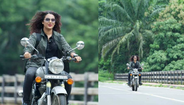  ശേഷം പൊലീസ് വണ്ടിയേ കേറി സര്‍ക്കാര്‍ ചെലവിലൊരു പോക്കായിരുന്നു; ഹെല്‍മറ്റില്ലാത്ത ചിത്രവുമായി മെറീന മൈക്കിള്‍