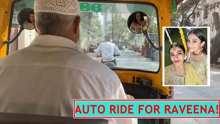 മുംബൈയിലെ ഓട്ടോറിക്ഷക്കാരാണ് ശരിക്കും രക്ഷകര്‍; കാറിനായി കാത്തു നിന്നു മടുത്തു ഓട്ടോയില്‍ കേറിയ യാത്ര ചെയ്യുന്ന  രവീണ ടണ്ടന്റെ വീഡിയോ വൈറല്‍