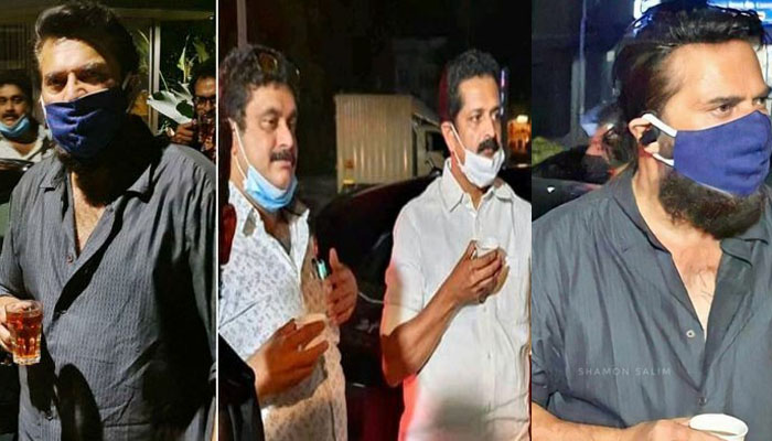 സ്റ്റേഡിയത്തിന് മുന്നിൽ  നിന്ന് കട്ടന്‍ചായ ആസ്വദിച്ച്‌ മെഗാസ്റ്റാര്‍; 275 ദിവസത്തിന് ശേഷം  വീട്ടിൽ നിന്ന് പുറത്തേക്ക് ഇറങ്ങി മമ്മൂട്ടി 