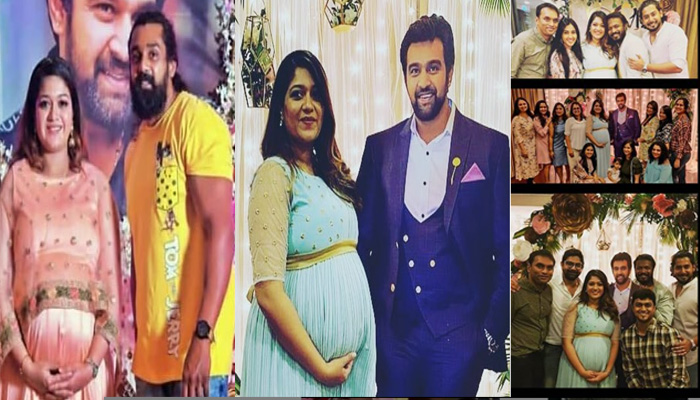 ഭര്‍ത്താവില്ലാത്തതിന്റെ കടുത്ത വേദനയിലും പുഞ്ചിരിച്ച് മേഘ്‌ന; ബേബി ഷവര്‍ പാര്‍ട്ടിയില്‍ നീലയും പീച്ചും നിറങ്ങളിലെ ഗൗണുകളില്‍ സുന്ദരിയായി താരം; ഒപ്പം ധ്രുവ സര്‍ജ്ജയുടെ പിറന്നാള്‍ ആഘോഷവും
