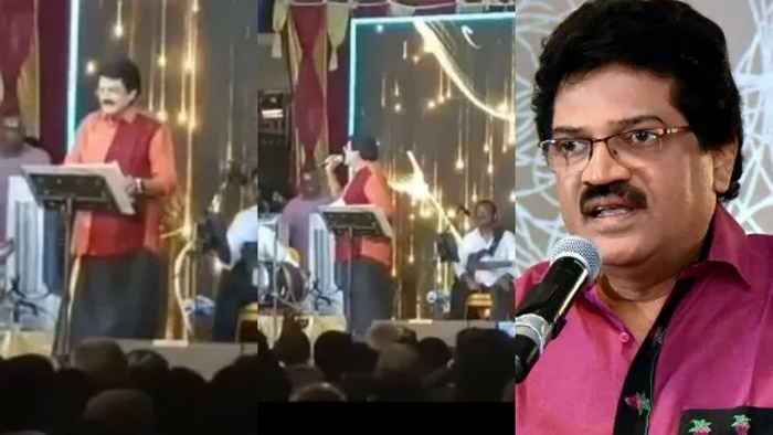 ഗാനമിളയ്ക്കിടെ നല്ല പാട്ട് പാടാന്‍ ആവശ്യപ്പെട്ട് കാണികളില്‍ ഒരാള്‍; ഇത്രയും നേരം പാടിയത് ചീത്ത പാട്ടായിരുന്നോ ഇനി താന്‍ വീട്ടില്‍ പോയി റേഡിയോ വെച്ച് കേള്‍ക്കാന്‍ മറുപടിയുമായി എം ജി ശ്രീകുമാര്‍; നടന്റെ മറുപടിക്ക് കൈയ്യടിച്ച് സോഷ്യല്‍മീഡിയയും