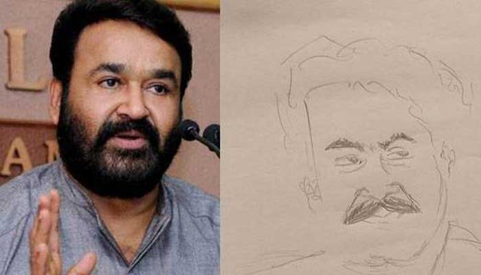   ഒറ്റ മിനിട്ട് കൊണ്ട് ലാലേട്ടന്റെ മീശപിരിച്ച ചിത്രം വരച്ച് നാദിര്‍ഷ; അമ്മ മീറ്റിങ്ങില്‍ മോഹന്‍ലാലിനെ ലൈവായി വരച്ച ചിത്രം പങ്കുവച്ചത് ബാല; ചിത്രം ഏറ്റെടുത്ത് ആരാധകരും 