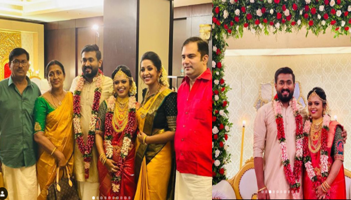 നടി നവ്യ നായരുടെ അനിയന്‍ രാഹുല്‍ വിവാഹിതനായി; ചടങ്ങ് നടന്നത് കൊച്ചിയിലെ സ്വകാര്യ ഹോട്ടലില്‍; വിവാഹച്ചിത്രങ്ങളും ആശംസയും പങ്കുവച്ച് താരം