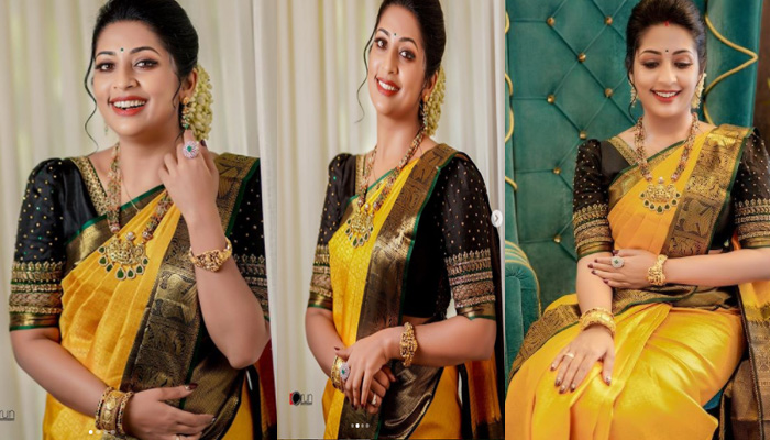 മഞ്ഞനിറത്തിലെ സാരിയില്‍ സിംപിള്‍ ലുക്കില്‍ സുന്ദരിയായി നവ്യ; അനിയന്റെ വിവാഹത്തില്‍ തിളങ്ങി താരം