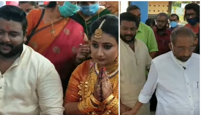 നെടുമുടി വേണുവിന്റെ മകന്‍ വിവാഹിതനായി; കോവിഡ് പ്രോട്ടോകോളുകള്‍ പാലിച്ച് ക്ഷേത്രത്തില്‍ ചടങ്ങ് നടന്നു