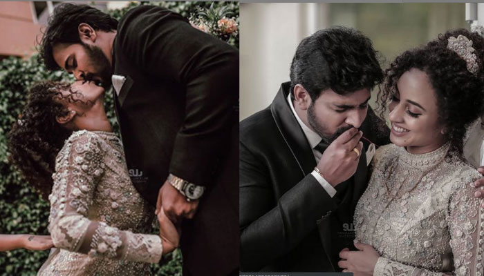 നേവിബ്ലു വെല്‍വെറ്റ് ലഹങ്കയ്‌ക്കൊപ്പം കുന്ദന്‍ നെക്ലസ് സെറ്റ് മാത്രം..! പേളിയുടെ  വിവാഹ വസ്ത്രത്തിലെ രഹസ്യം കണ്ടോ.. അഭരണ വിശേഷങ്ങള്‍ ഇതാ..!