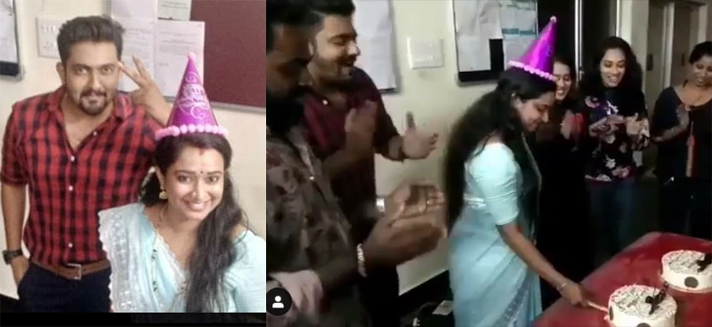 പൗര്‍ണമിതിങ്കള്‍ നായികയ്ക്ക് ലൊക്കേഷനില്‍ പിറന്നാളാഘോഷം; കേക്ക് മുറിച്ച് ശേഷം ആകെ കണ്‍ഫ്യൂഷനില്‍ ഗൗരി; പ്രേമിനും കൊടുത്തില്ല; കൈയിട്ടുവാരി കൂട്ടുകാര്‍