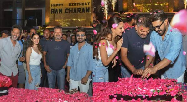 ആര്‍ആര്‍ആര്‍ ടീമിനൊപ്പം പിറന്നാള്‍ ആഘോഷമാക്കി രാംചരണ്‍;  മെഗാസ്റ്റാര്‍ ചിരഞ്ജീവിയുടെ ഹൈദരാബാദിലെ വസതിയില്‍ നടന്ന ആഘോഷത്തില്‍ പങ്കെടുത്ത് നാഗാര്‍ജുന, വിജയ് ദേവരകൊണ്ട, അല്ലു അര്‍ജുന്‍, തുടങ്ങിയ താരങ്ങളും 