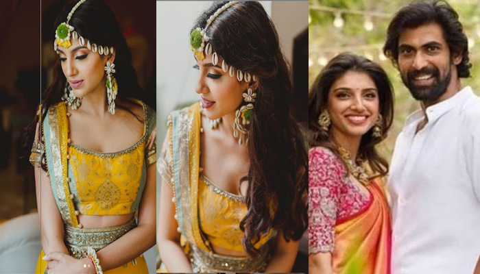 മഞ്ഞ ലഹങ്കയില്‍ അതീവ സുന്ദരിയായി മിഹീക; റാണ ദഗ്ഗുബാട്ടിയുടെ വധുവിന്റെ ഹാല്‍ദി ചിത്രങ്ങള്‍ 