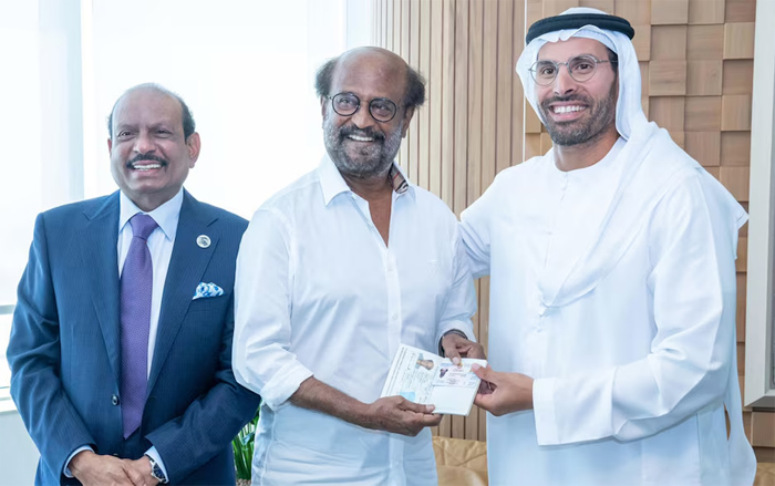  രജനികാന്തിന് യു.എ.ഇ. ഗോള്‍ഡന്‍ വിസ; സന്തോഷം പങ്ക് വച്ച് യൂസഫലിക്കും അബുദബി സര്‍ക്കാരിനും നന്ദി പറഞ്ഞ് താരം