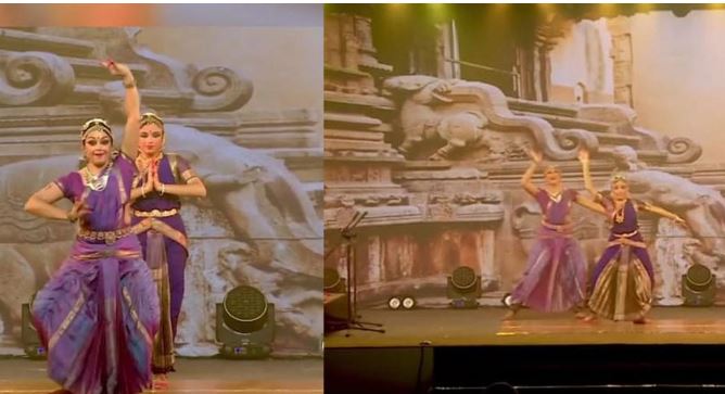 മകള്‍ നാരയണിക്കൊപ്പം വേദിയില്‍ നൃത്തച്ചുവടുമായി ശോഭന; അമ്മ മകള്‍ കോംബോയുടെ ഡാന്‍സ് രംഗം സോഷ്യല്‍ മീഡിയയില്‍ വൈറല്‍