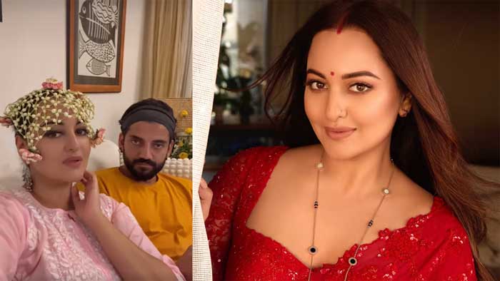 കര്‍വൗ ചൗത്തിനോട് അനുബന്ധിച്ച്  ഉപവാസം ഇരുന്ന് സോനാക്ഷിയും ഭര്‍ത്താവും;  നിങ്ങളെ ഒറ്റയ്ക്ക് പട്ടിണിക്ക് ഇടാത്ത ആളെ കണ്ട് പിടിക്കൂ എന്ന ക്യാംപ്ഷനെഴുതി വീഡിയോയുമായി നടി