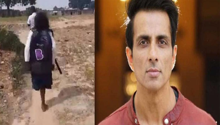 ഒറ്റക്കാലില്‍ ഒരു കിലോമീറ്റര്‍ പിന്നിട്ട് സ്‌കൂളിലെത്തുന്ന പത്തുവയസുകാരി; സാഹായവുമായെത്തി നടൻ  സോനു സൂദ്