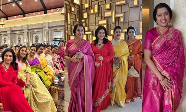 സാരികളില്‍ സുന്ദരിമാരായി പഴയകാല നായികമാര്‍; വിവാഹ ചടങ്ങിനായി സുഹാസിനിയും ലിസിയും മേനകയും നാദിയ മൊയ്തു ഒത്തുകൂടി; പ്രിയപ്പെട്ടവര്‍ക്കൊപ്പമുളള ചിത്രം പങ്കുവെച്ച് സുഹാസിനി