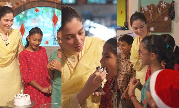  ഇഷാ ഫൗണ്ടേഷനിലെ കുട്ടികള്‍ക്കൊപ്പം കേക്ക് മുറിച്ച് പിറന്നാളാഘോഷം; ജിവിതത്തിലെ ഏറ്റവും നല്ല പിറന്നാളെന്ന് കുറിച്ച് വീഡിയോ പങ്ക് വച്ച് നടി തമന്ന ബാട്ടിയ