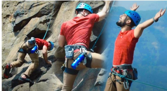 റോക്ക് ക്ലെമ്പിങ് വീഡിയോയുമായി ടോവിനോ; ചെങ്കുത്തായ പാറക്കെട്ടിലേക്ക് വലിഞ്ഞുകയറുന്ന നടന്റെ വീഡിയോ കണ്ട് മലയാളത്തിന്റെ സൂപ്പര്‍മാന്‍ തന്നെയെന്ന് ആരാധകരും