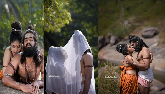 ഋഷ്യശൃംഗനേയും വൈശാലിയേയും പുനരവതരിപ്പിച്ച്‌  കൊണ്ട് കപ്പിൽ ഷൂട്ട്; ചിത്രങ്ങൾ വൈറൽ 