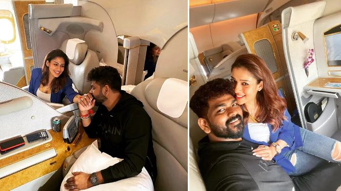  ആരോഗ്യപ്രശ്‌നങ്ങളെത്തുടര്‍ന്ന് ആശുപത്രിയിലെന്ന വാര്‍ത്തകള്‍ക്കിടെ വിഘ്‌നേഷിനൊപ്പം ബാഴ്‌സലോണയിലേക്ക് പറന്ന് നയന്‍സ്;  തുടര്‍ച്ചയായ ജോലികള്‍ക്കുശേഷം ഞങ്ങള്‍ക്കായി കുറച്ചുസമയമെടുക്കുന്നുവെന്ന കുറിപ്പോടെ വിമാനത്തില്‍ നിന്നുള്ള റൊമാന്റിക് ചിത്രങ്ങളുമായി താരങ്ങള്‍