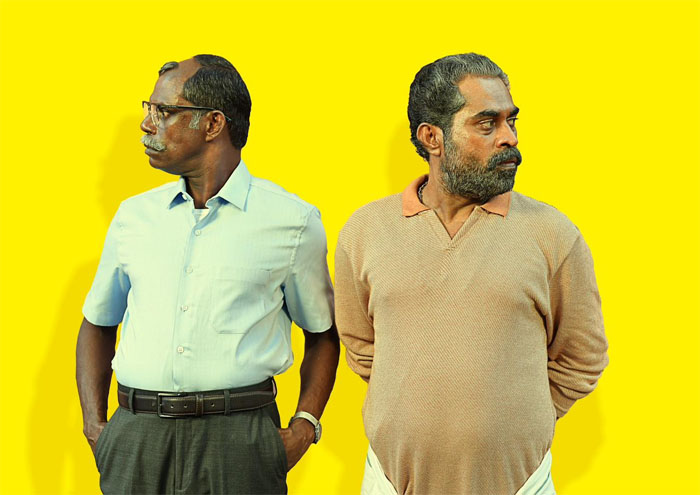  പരസ്പരം മുഖം തിരിച്ച് വിനായകനും സുരാജും:  തെക്ക് വടക്ക് സിനിമയുടെ ഗെറ്റപ്പ് പുറത്ത് 