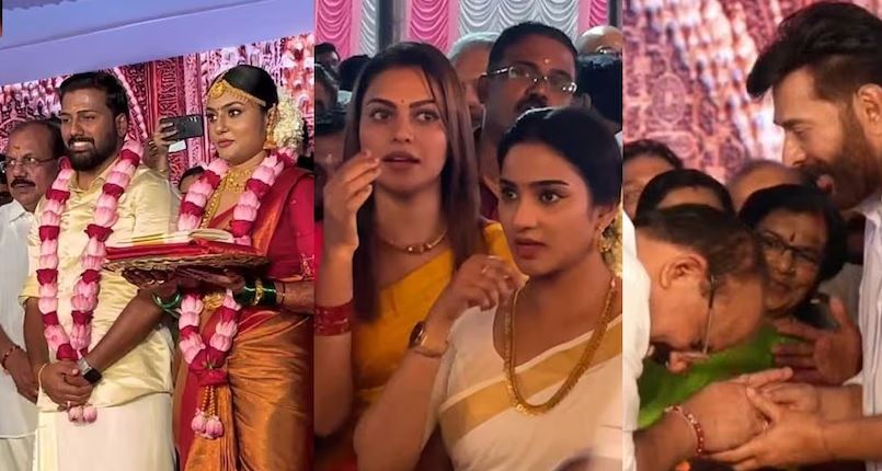 മമ്മൂട്ടിയും സുരേഷ് ഗോപിയും ഉണ്ണി മുകുന്ദനും അനുശ്രീയും അടക്കമുളള താരങ്ങള്‍ ആശംസകളുമായെത്തി; ബിജെപി നേതാവ് എ.എന്‍ രാധാകൃഷ്ണന്റെ മകള്‍ അഭിരാമിയെ താലി ചാര്‍ത്തി മേപ്പടിയാന്‍ സംവിധായകന്‍; വീഡിയോ കാണാം